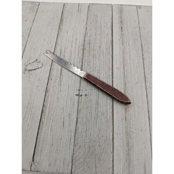 Utility All Purpose Cheese Meat Slicing Knife Serrated 2 Prongs 6 1/2" - Picture 4 of 6